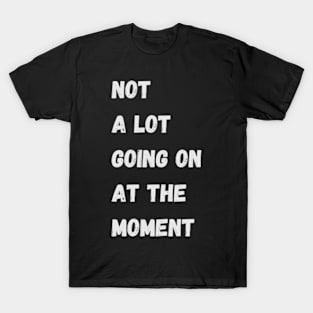 Not A Lot Going On At The Moment - Funny Quotes T-Shirt